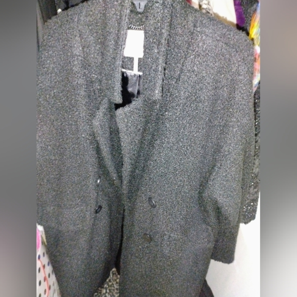 Bcbg grey and black coat size xs